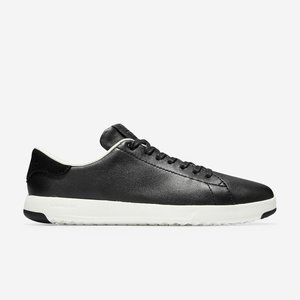 Cole Haan GrandPro Leather Tennis Sneaker Black / Optic White (light wear)